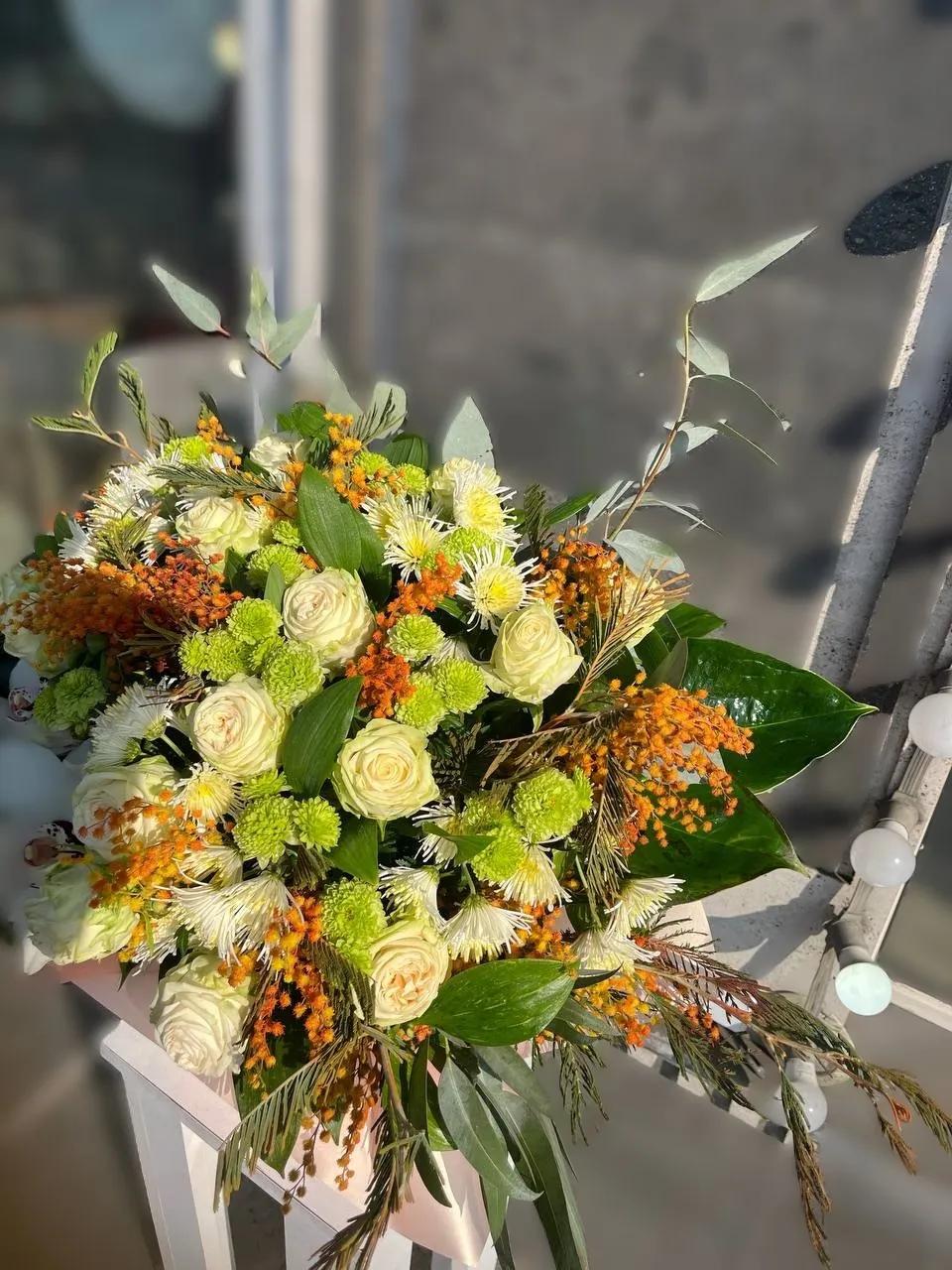 Flower Basket "Sunny Breath" | ծաղիկներ, ծաղկեպսակներ, բույսեր Երևան