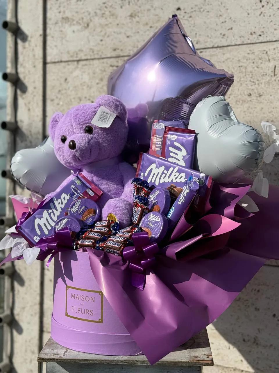 Մանուշակագույն “քաղցր տուփ” | ծաղիկներ, ծաղկեպսակներ, բույսեր Երևան