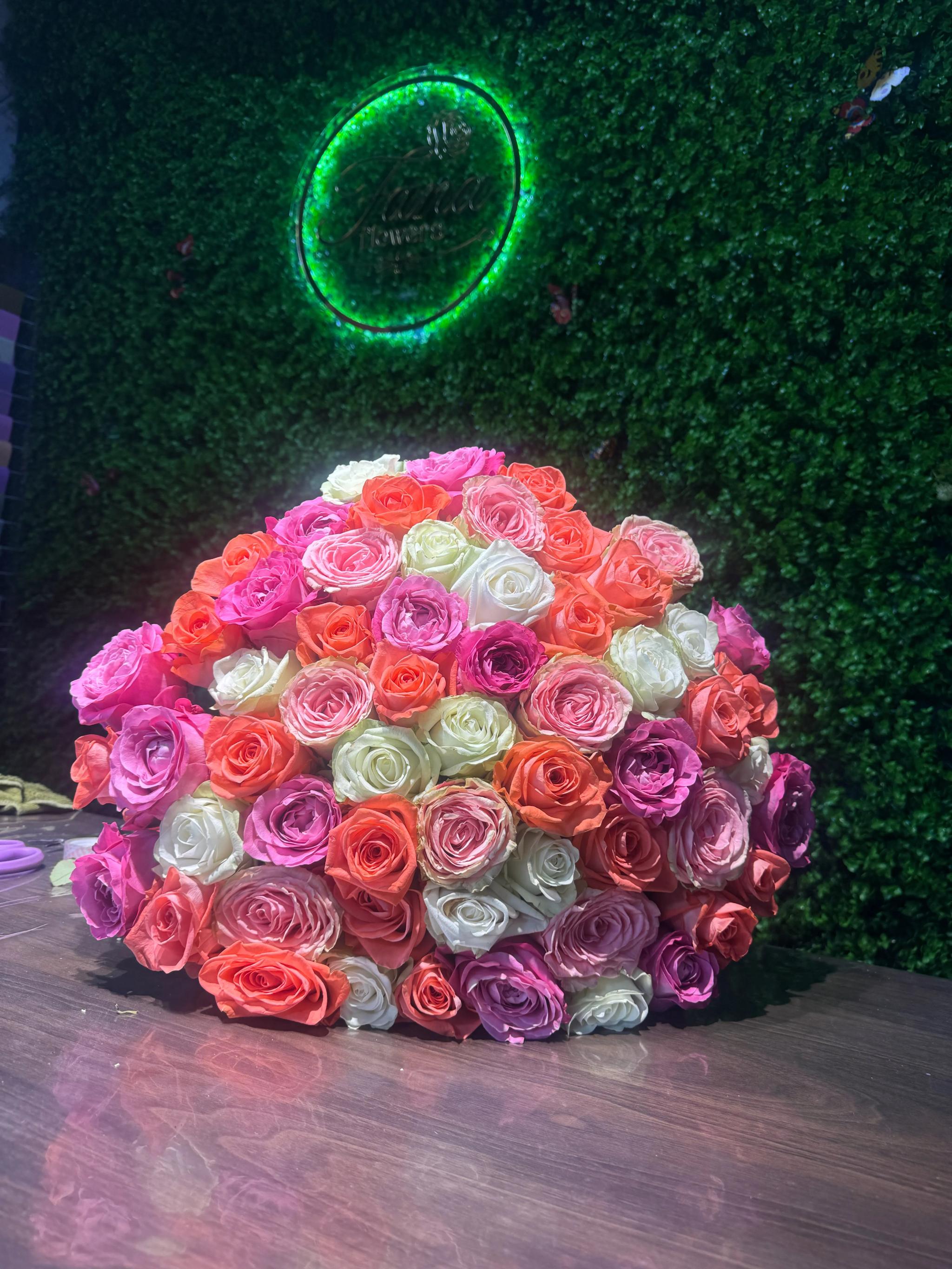Bunch of colorful roses | ծաղիկներ, ծաղկեպսակներ, բույսեր Երևան